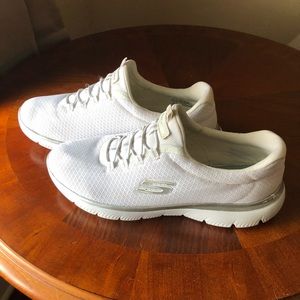 Skechers- White slip on shoes
